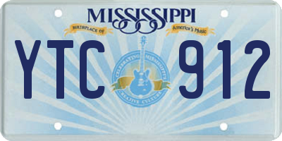 MS license plate YTC912