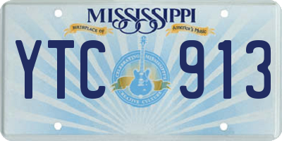 MS license plate YTC913