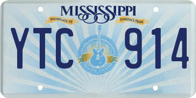 MS license plate YTC914