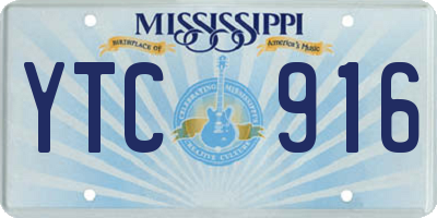 MS license plate YTC916