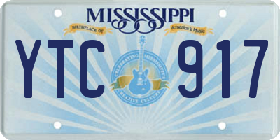 MS license plate YTC917