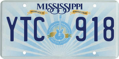MS license plate YTC918