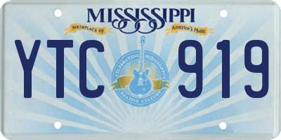 MS license plate YTC919