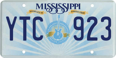 MS license plate YTC923