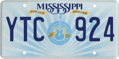 MS license plate YTC924