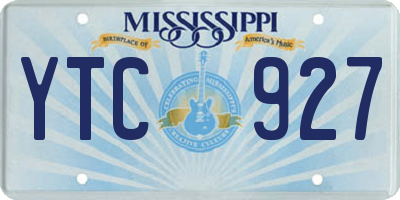 MS license plate YTC927
