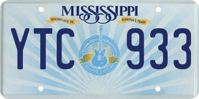MS license plate YTC933