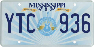 MS license plate YTC936