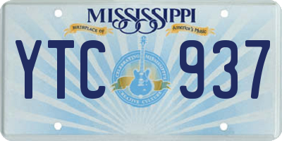 MS license plate YTC937