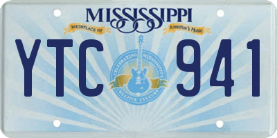 MS license plate YTC941
