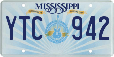 MS license plate YTC942