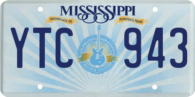 MS license plate YTC943