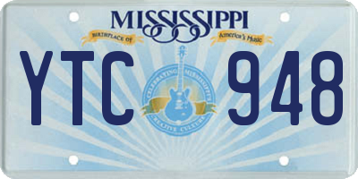 MS license plate YTC948