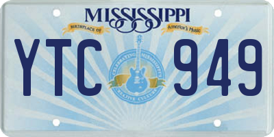 MS license plate YTC949
