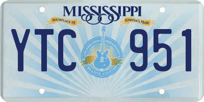 MS license plate YTC951