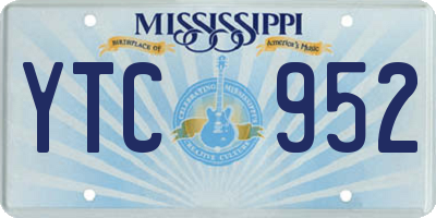 MS license plate YTC952