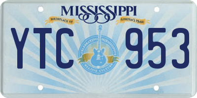 MS license plate YTC953