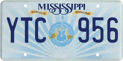 MS license plate YTC956