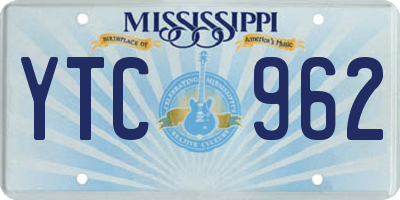 MS license plate YTC962