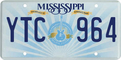 MS license plate YTC964