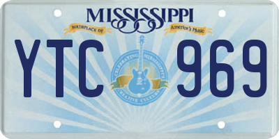 MS license plate YTC969
