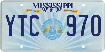 MS license plate YTC970