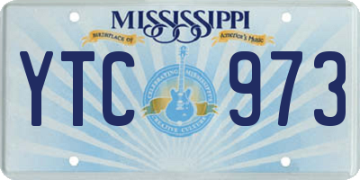 MS license plate YTC973