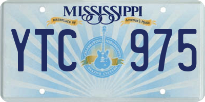 MS license plate YTC975