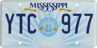 MS license plate YTC977