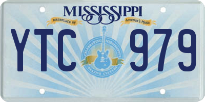 MS license plate YTC979