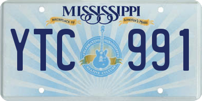 MS license plate YTC991