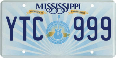 MS license plate YTC999