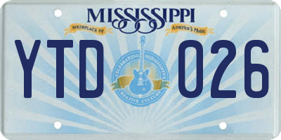 MS license plate YTD026