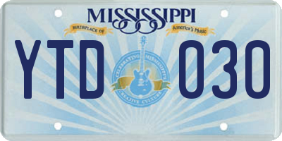 MS license plate YTD030