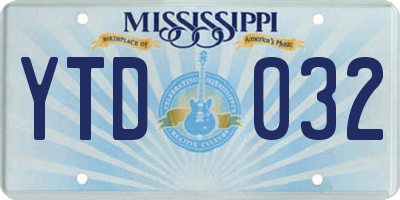 MS license plate YTD032