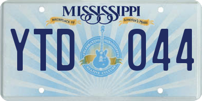 MS license plate YTD044