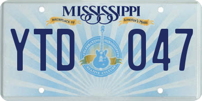 MS license plate YTD047
