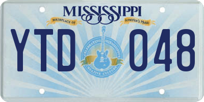 MS license plate YTD048