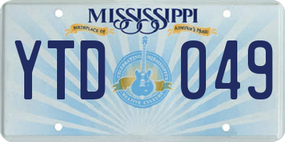 MS license plate YTD049