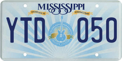 MS license plate YTD050