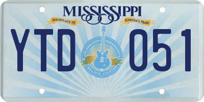 MS license plate YTD051