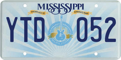 MS license plate YTD052