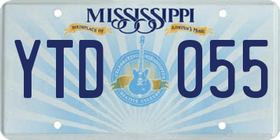 MS license plate YTD055