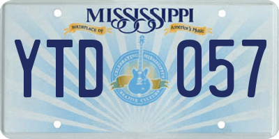 MS license plate YTD057
