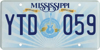 MS license plate YTD059