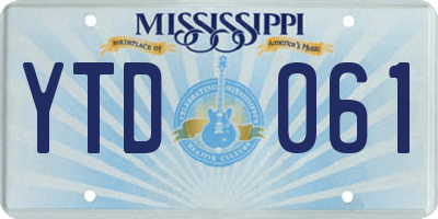 MS license plate YTD061