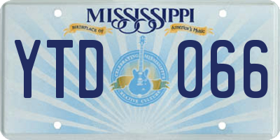 MS license plate YTD066
