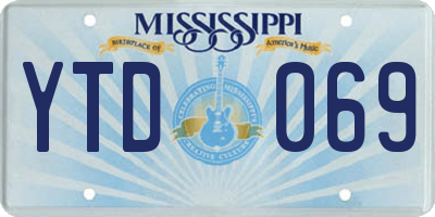 MS license plate YTD069