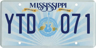 MS license plate YTD071