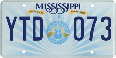 MS license plate YTD073